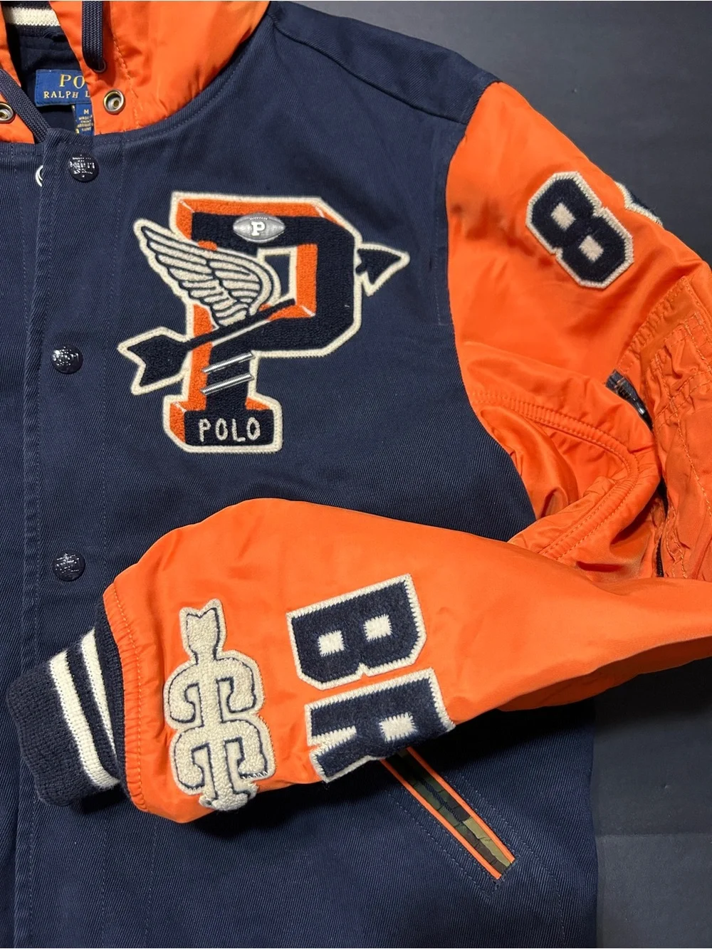 Rare Polo Ralph Lauren Ivy League Varsity P-Wing Jacket Size M